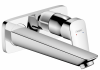 Hansgrohe Logis Jednouchwytowa bateria umywalkowa z wylewką 19,5 cm, ścienna, podtynkowa chrom 71220000